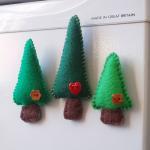 Handmade Felt Tree Magnets ..