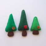 Handmade Felt Tree Magnets ..