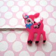 Pink Bambi Hair Clip