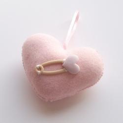 Baby Pink Love Heart with Heart Pin