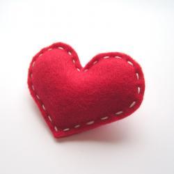 Red Love Heart Brooch